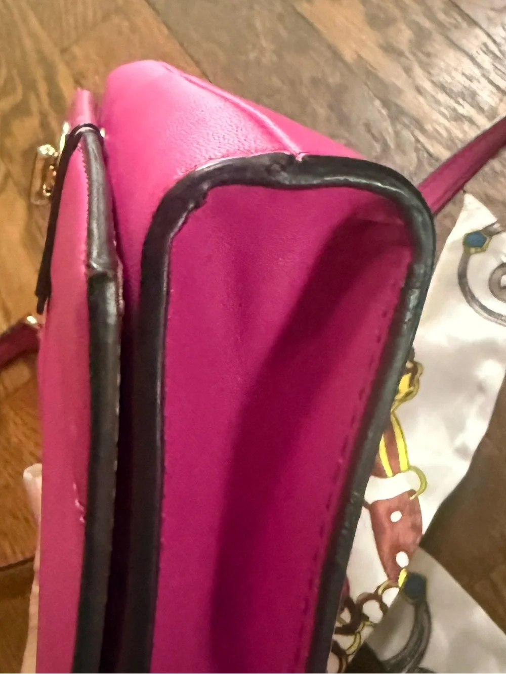 kate spade Hot Pink Leather Crossbody Bag with Turn-Lock - Picture 8 of 13